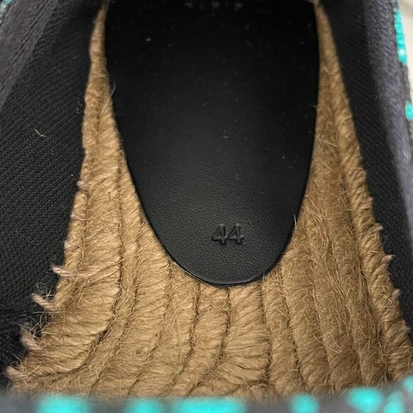 YSL Saint Laurent 605951 Men's Blue Fabric Olona Stampa Espadrille Shoes, 41, 44 - Picture 5 of 14